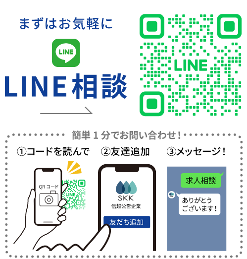 求人でも簡単LINE問い合わせ